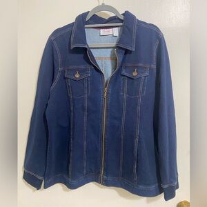 Blue Denim Jacket by D & Co size large
